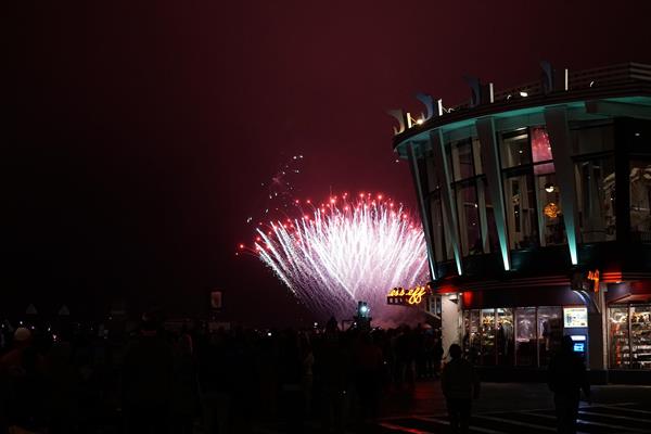 Feuerwerk am Pier 41 in San Francisco am 4. Juli