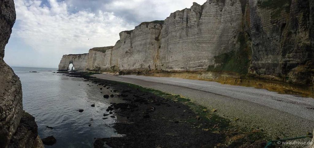 Die Kreideklippen Falaises d'Aval in Etretat