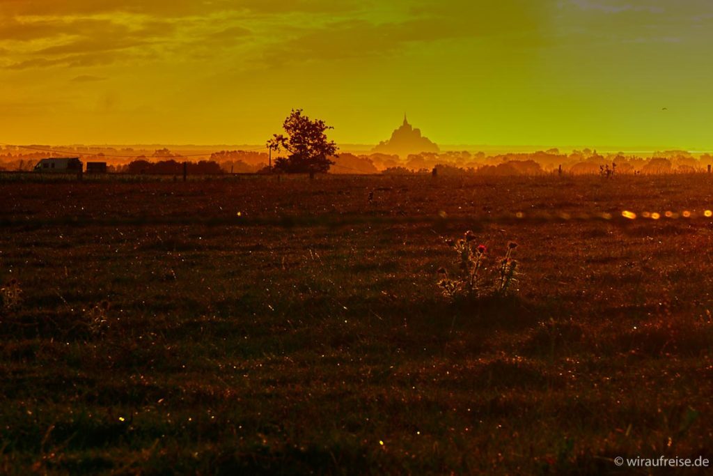 Mont Saint Michel Normandie goldene Stunde