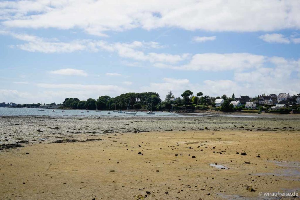 Plage de Locmiquel in Larmor-Baden am Golf du Morbihan