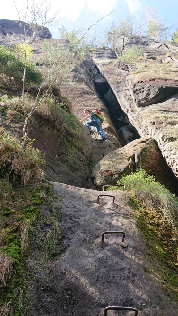 Stiegen in der Sächsischen Schweiz Zwillingsstiege