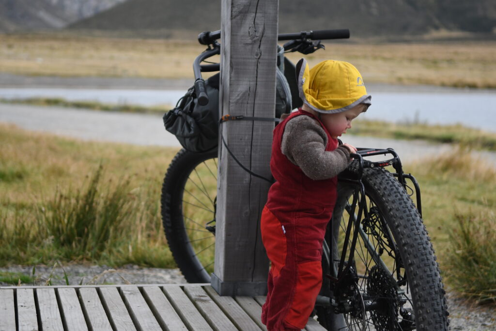 Neuseeland mit Fahrrad und Kind