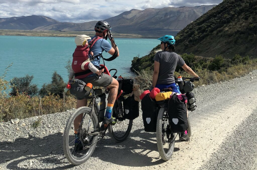 Neuseeland mit Fahrrad und Kind