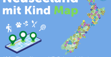 Neuseeland mit Kind Karte