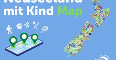 Neuseeland mit Kind Karte